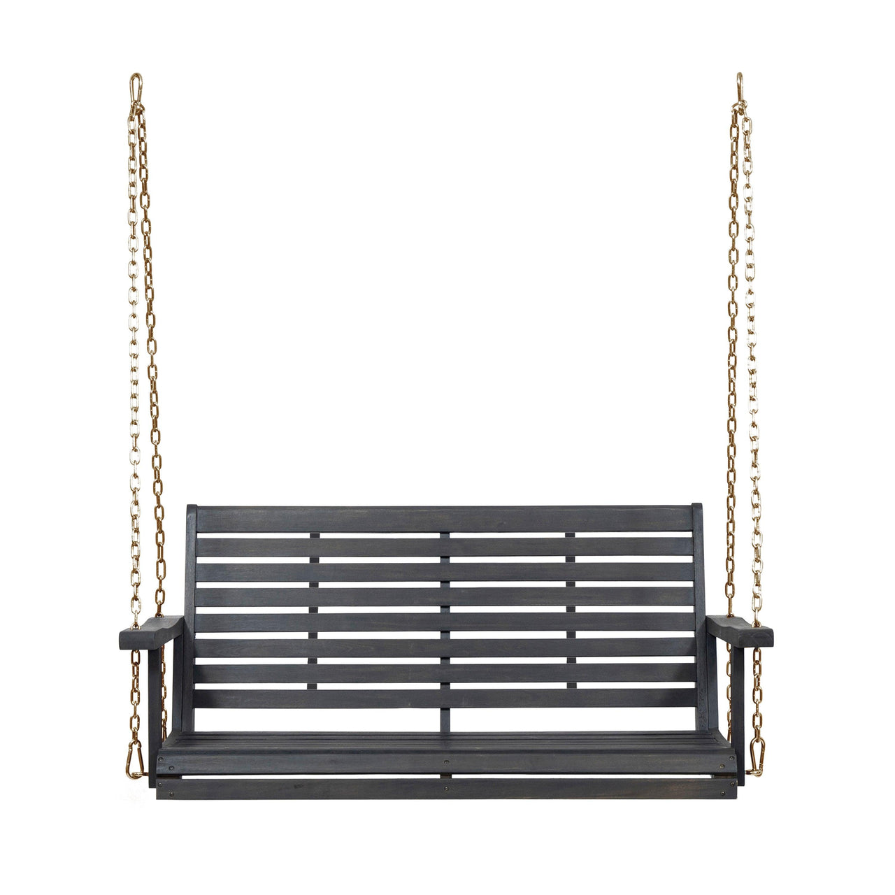 Dark Grey Acacia Wood Porch Swing