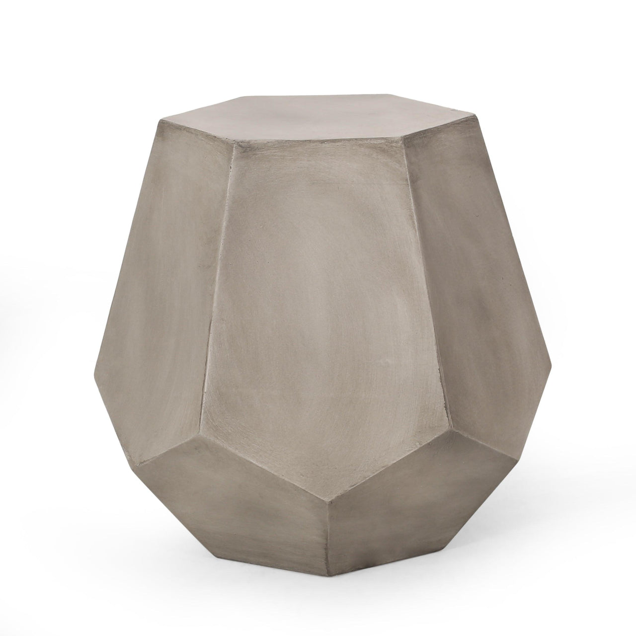 Light Grey Contemporary Side Table in Lightweight Concrete