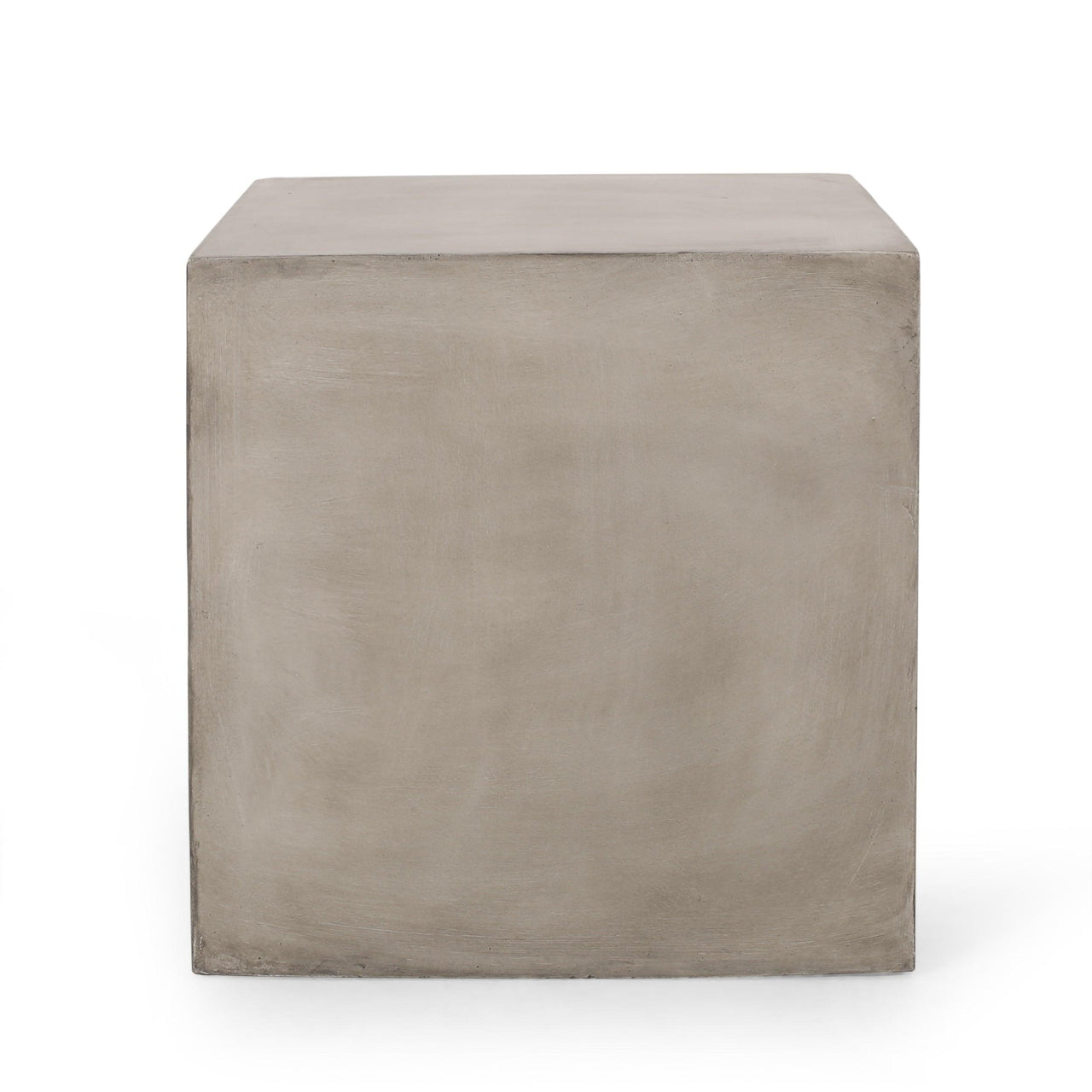 Light Grey Cube Design Outdoor Accent Table