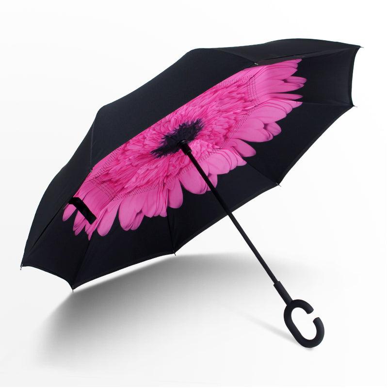 New Windproof C-Handle Double Layer Inverted Umbrella Cars Reversible Umbrella 5pc - Bestgoodshop