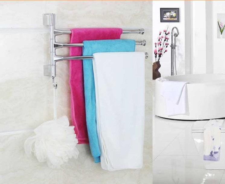 Wear resistant stainless steel towel rack, double pole towel rack - Bestgoodshop