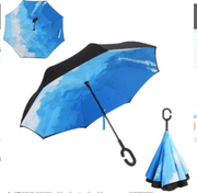 New Windproof C-Handle Double Layer Inverted Umbrella Cars Reversible Umbrella 5pc - Bestgoodshop