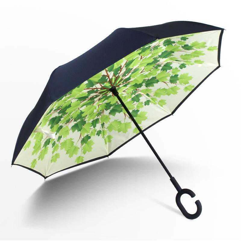 New Windproof C-Handle Double Layer Inverted Umbrella Cars Reversible Umbrella 5pc - Bestgoodshop