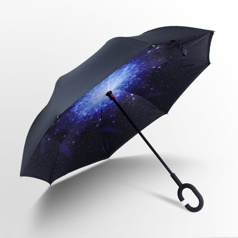 New Windproof C-Handle Double Layer Inverted Umbrella Cars Reversible Umbrella 5pc - Bestgoodshop